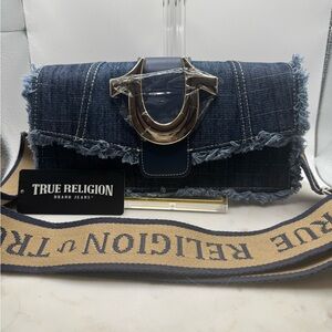 True Religion Dark Blue Denim Crossbody Bag NWT